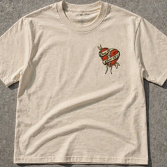 ONE OF 1 EMBROIDERED HEART TEE