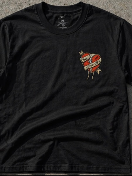 ONE OF 1 EMBROIDERED HEART TEE
