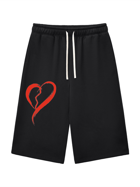 Relaxed Drawstring Three-quarter Sweatpants